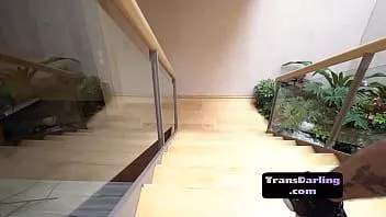 play 丰满 latina trans 沸腾 之前 鞍 性爱