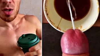 Play I made a cappuccino for you with man's milk from my eggs!