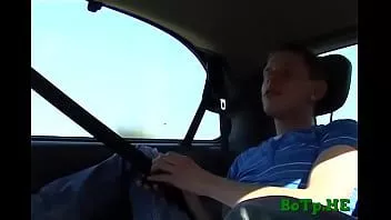 Play Homo twink learns to engulf in a car